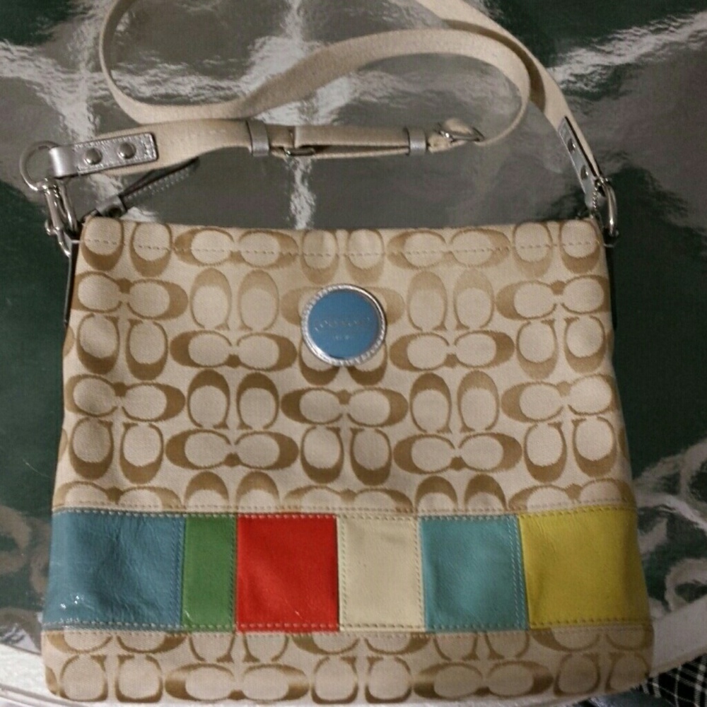 Vintage Coach Crossbody in Iconic Colors